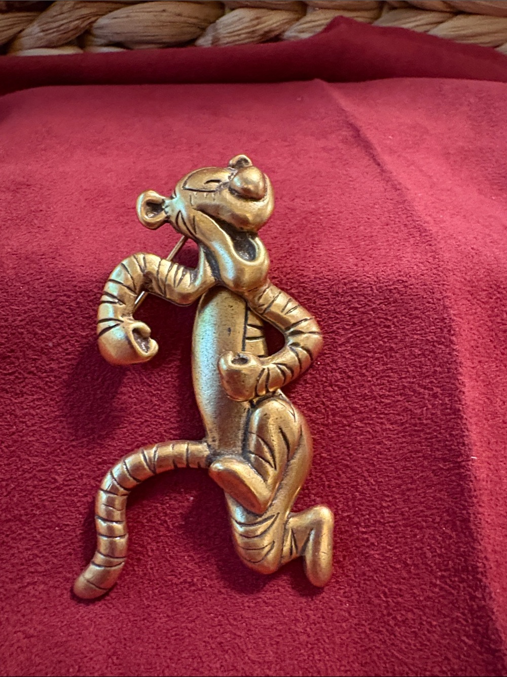Golden Disney Tigger Brooch